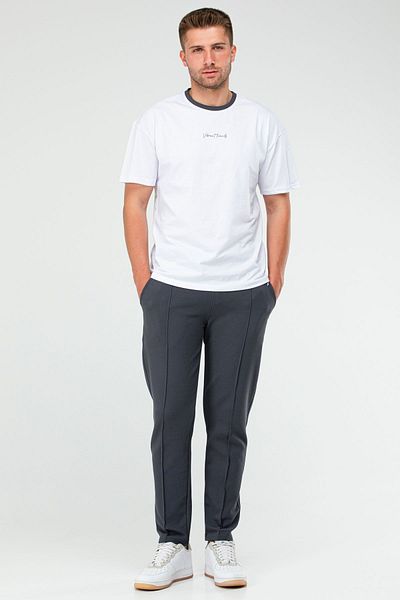speedlife White Smoked Oversize Crew Neck Basic Ανδρικό Σετ Xb0093
