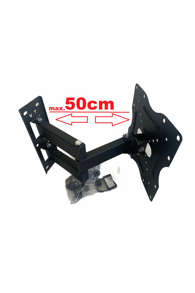 ATAELEKTRONİK 22-49 Inç Hareketli LCD LED Tv Monitör Duvar Askı Aparatı 55-124 Ekran Arası 30 kg taşır