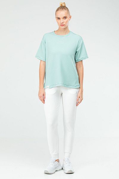 speedlife Γυναικεία αθλητική φόρμα Mint Green Ecru Lycra Crew Neck - Sb0892