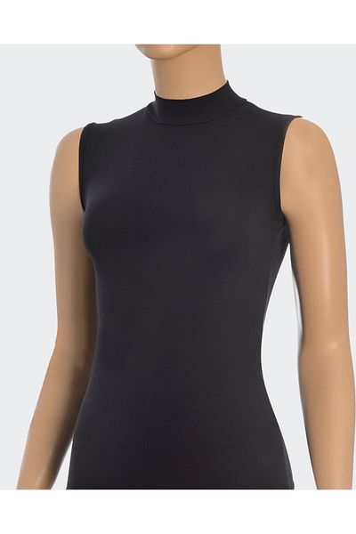Öts Women's 2-Piece Colorful Turtleneck Zero Sleeve Turtleneck Cotton Lycra Tank Top