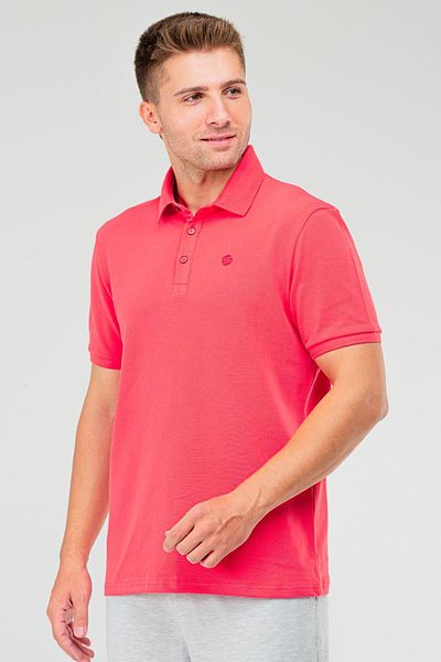 speedlife Tricou pentru bărbați cu gât polo cu flori de rodie - 100% bumbac, mânecă scurtă XF1735