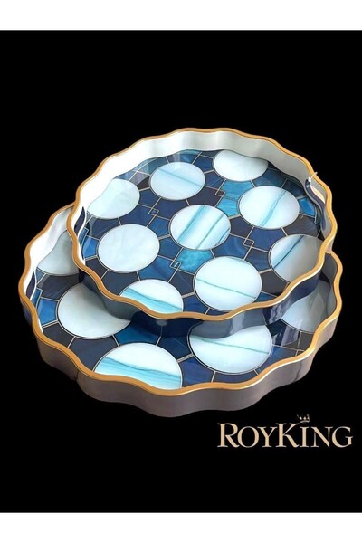 ROY KING 2'Lİ YUVARLAK TEPSİ 39*4 VE 34*4