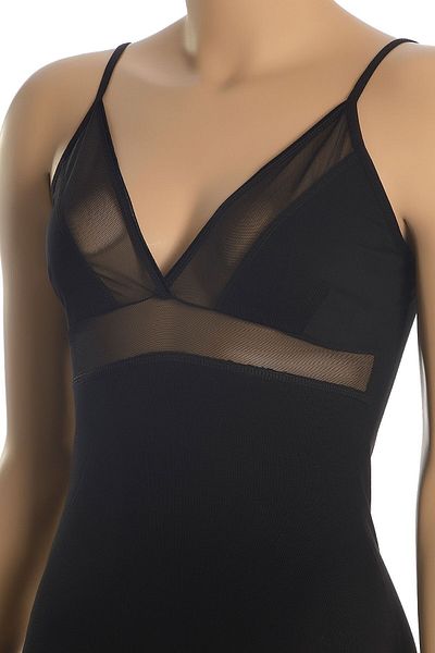 Öts 2-Piece Women's Black Lycra Tulle Undershirt