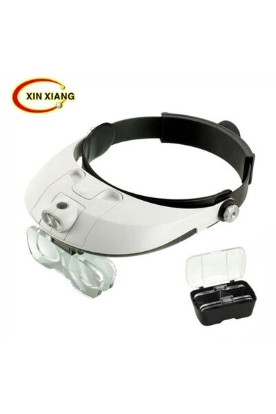 Genel Markalar Kafa Büyüteç Lup Mercek Set Led Işıklı 5 Farklı Ölçüde Lensleriyle Profesyonel Başlık