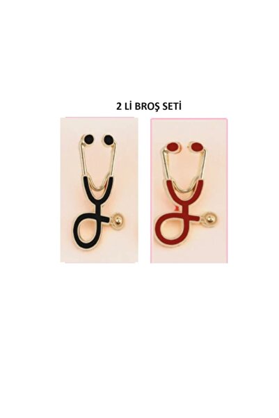marimari 2 li broş doktor , Hemşire broş takısı yaka iğnesi steteskop Tıp hediyelik
