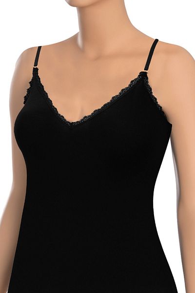 Öts Women's Adjustable Rope Strap Lace Viscose Tank Top