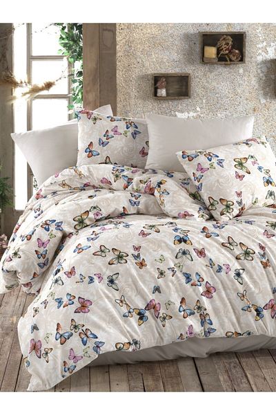 Faiend Double Cotton Duvet Cover Set - Fade Resistant and Elastic