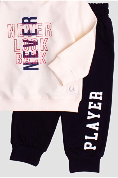 Chicsy Baby Σετ παιδική φόρμα υπερμεγέθη με κουκούλα με στάμπα