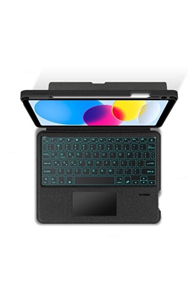 Fogy Ipad (A16) 11/10.nesil 2025/2022 Uyumlu Bluetooth Klavyeli Kılıfı (TABLET DEĞİLDİR)
