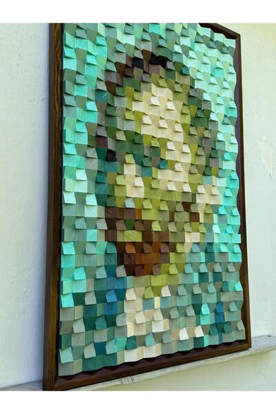 zenedesignstudio Ahşap Akustik Panel Duvar dekorasyon Vincent Van gogh tablo ...
