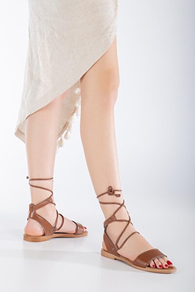 Bak Store Taba Ipli Gladyatör Kadın Bodrum Alaçatı Sandalet