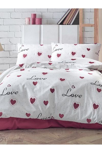 Faiend Double Cotton Duvet Cover Set - Fade Resistant and Elastic