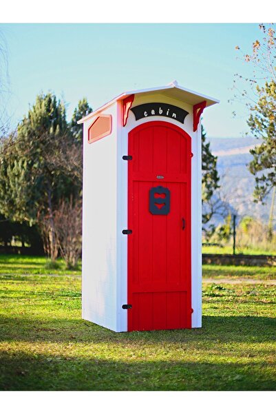 MANDU Ahşap Soyunma Kabini (Plaj duş kabini) KIRMIZI
