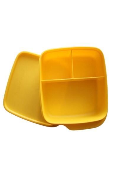 Tupperware Sarı Bölmeli Beslenme Kutusu 550 Ml.