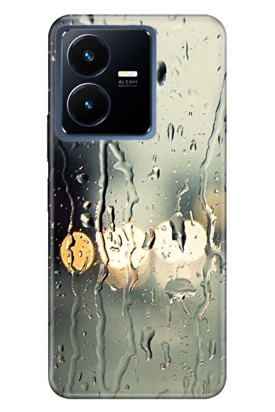 vivo Y22s - Y35 Uyumlu Kılıf Silikon Desenli Resimli Kapak Yağmurlu Bir Akşam