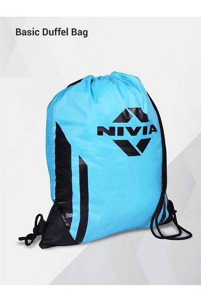 Nivia String Gym Drawstring Bag | Running | Polyester (Sky Blue,Standard) Yoga