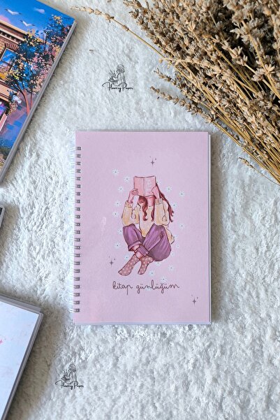 Flowery Paper Okuyan Kız Kitap Günlüğüm , 50yaprak/100 Sayfa,a5, Okuma Günlüğ...