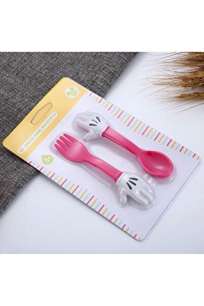 CeymSTecH Mickey Mouse Baby Food Fork Spoon Set