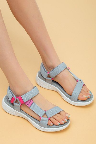 Bak Store Gray Velcro Women's Sports Sandals