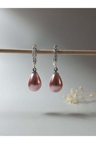 DURAN TAKI TASARIM Mayorka İnci Gümüş Küpe ( 10x14 mm )