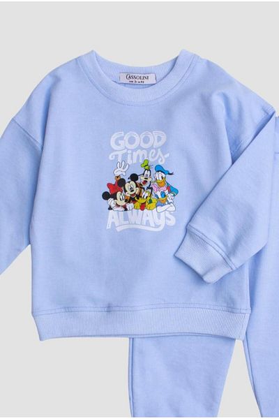 Chicsy Baby Mickey Mouse Printed Oversize Top and Bottom Baby Kids Tracksuit Set