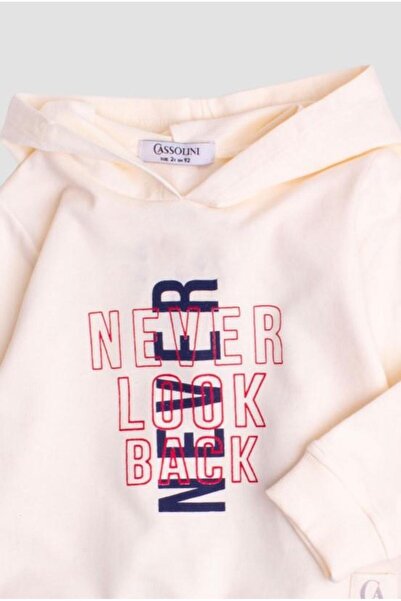 Chicsy Baby Σετ παιδική φόρμα υπερμεγέθη με κουκούλα με στάμπα