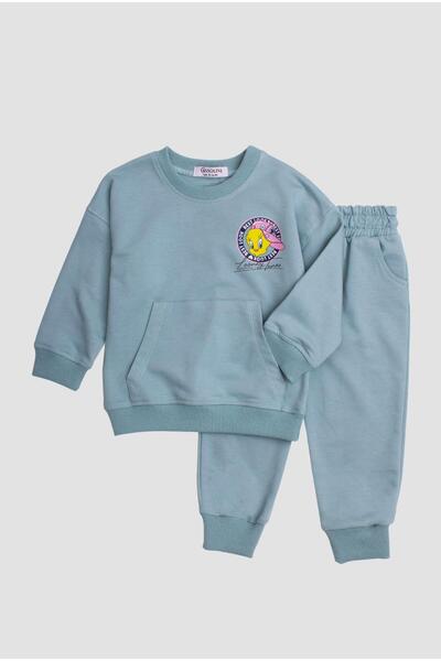 Chicsy Baby Tweety Lones Tunes Baskılı Oversize  Alt Üst Bebek Çocuk Eşorfman...