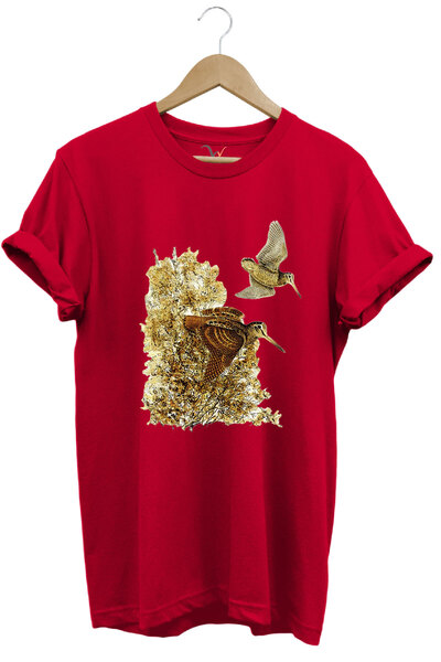 WİDİ Lovac Lov Lov u divljini Štampano Standardni kroj 100% pamuk Crvena T-shirt