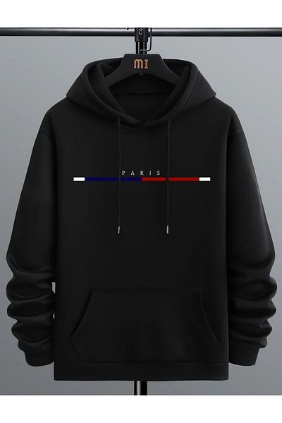 MOONBULL Pánská oversize mikina s kapucí Paris Bottom Striped