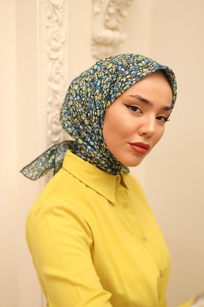 Silk Home Μαλακό βαμβακερό κασκόλ με μοτίβο γαρύφαλλου