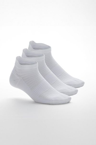 Calverton Socks 3 Pairs White Cotton Heel Reinforced Women'S/Men's Sneaker Sports Socks