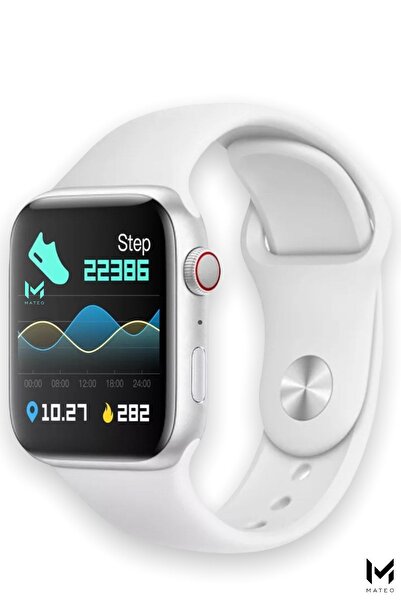 MATEO Akıllı Saat Nabız Ve Tansiyon Ölçer Arama Özellikli Çift Tuş Aktif T500...