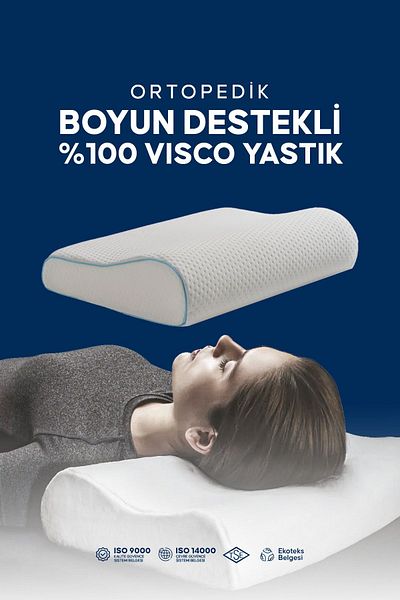Bivisco Pernă ortopedică din bambus cu husă - 100% Visco