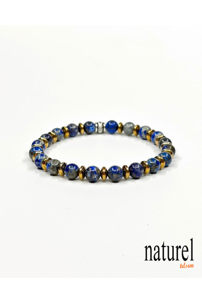Naturel Tılsım سوار من حجر اللازورد الطبيعي 6 ملم