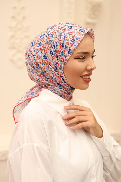 Silk Home Soft Cotton Carnation Patterned Scarf