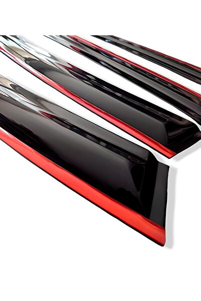 BALP Fiat Tempra Düz Kırmızı Kromlu Cam Rüzgarlığı