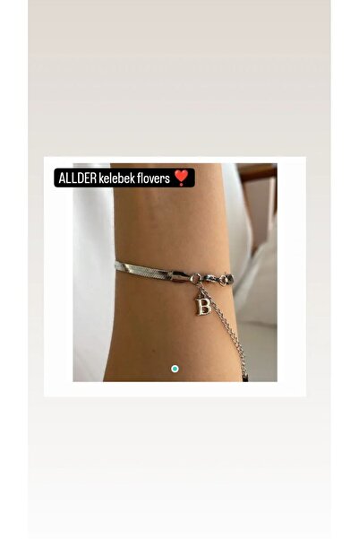 ARTSAN Kararmaz Çelik  Harfli Bileklik Sevgili/Çift/Arkadaş Bilekliği Unisex Harf Detay Bileklik