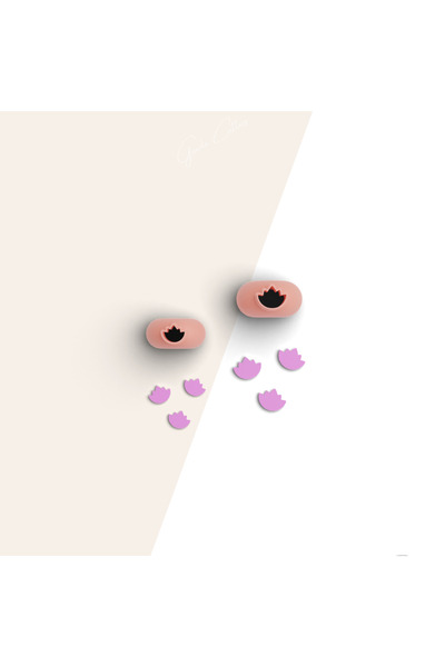 brocutters قالب سيراميك من البوليمر الصغير بنمط زهرة اللوتس - قوالب قطع وكعك، رقم: 44