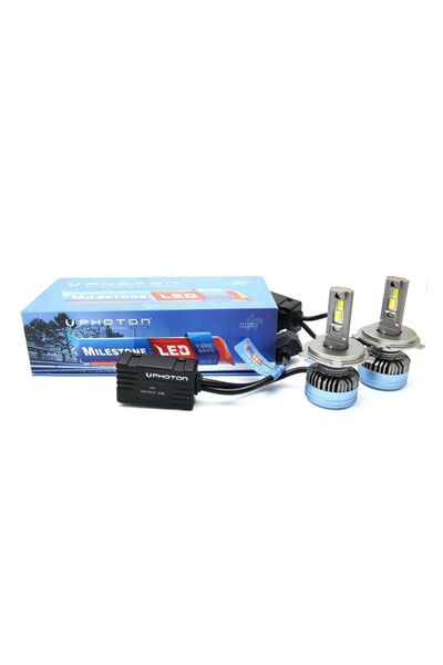Bosch Milestone H4 Led 1 Adet Motorsiklet Için Tam Beyaz Yüksek Aydınlatma Şi...
