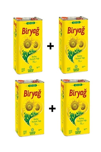 Biryağ Trakyabirlik Ayçiçek Yağı 5 Lt X 4 Adet
