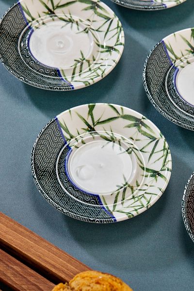 Cooker 12.5 cm Porcelain Patterned Special Series - 6-Piece Alaçatı Plate
