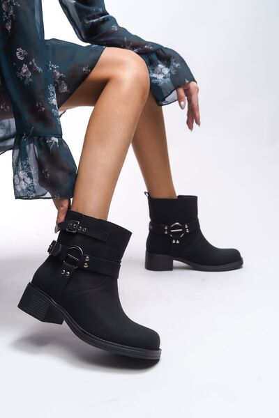 Riccon Rhossohe Kadın Bot 00123021 Mat Siyah