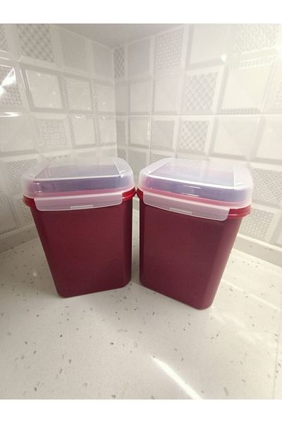 Tupperware حاوية تخزين مربعة مخصصة سعة 5.5 لتر 2canımevimm4