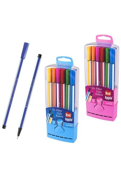 Red Apple علبة قلم مسطحة من الألياف Ra26-279ct 12 لونًا