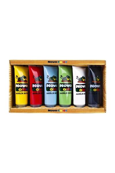 Nova Color Akrilik Boya 6 Renk x 75 ml.