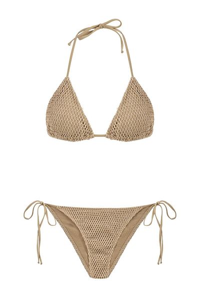 AQUELLA Σετ μπικίνι Mink Glitter Mesh Triangle