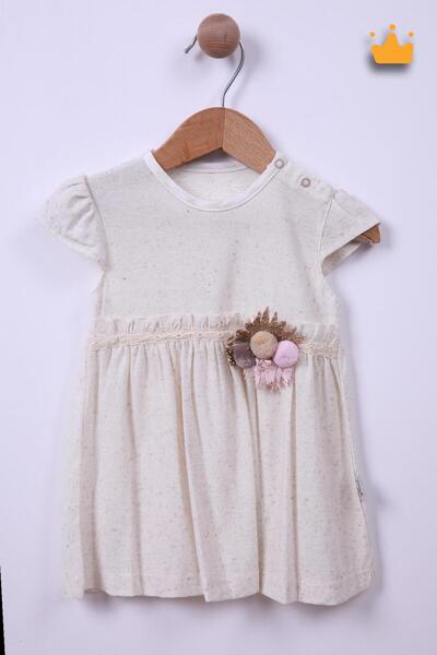 Babyhola Kız Bebek Bayramlık Çiçek Detaylı Elbise 229203