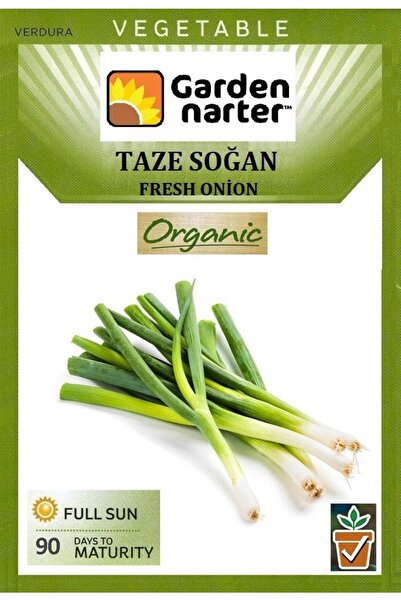 GARDEN NARTER Yeşil Taze Soğan Tohumu Doğal Organik Soğan Tohumu Pakette 10 G...