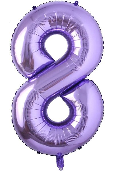 kidspartim بالون فويل بنفسجي - 8 أرقام، 40 بوصة 100 سم