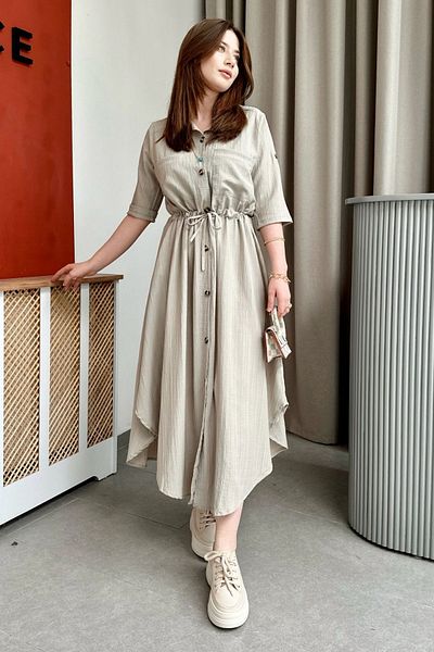 Gizce Alena Beige Dress